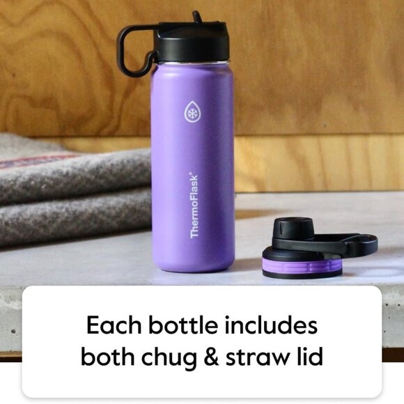 Bottle with Spout Lid - Stainless Steel Water Bottles with Double-Wall Insulatio - Picture 4 of 9